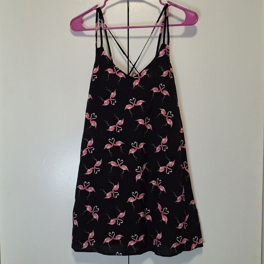 Asos Petite Flamingo Hearts Dress Size 6